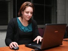 Sarah Smith in a tutorial. 